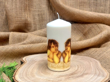 Świeca decoupage anioły / Nr artykułu: 8/25/G