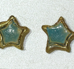Kolczyki ceramiczne, złocone  nr p/25