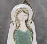 Anioł ceramiczny zielony 1312