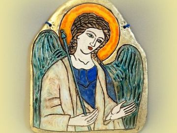 Ikona ceramiczna św. Gabriela Archanioła  nr g/p3