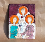 Ikona ceramiczna Trzech Aniołów
