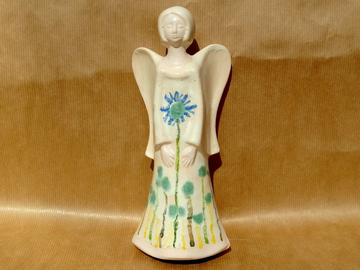 Anioł Ceramiczny Perłowy Mniszek nr: p32