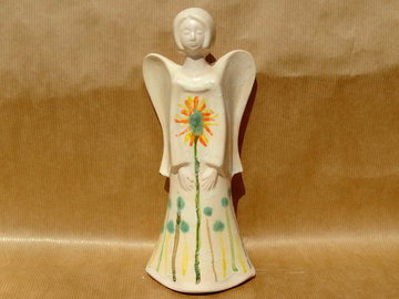 Anioł Ceramiczny Perłowy Bławatek nr: p33