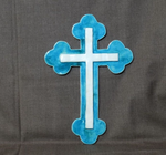 Krzyż ceramiczny turkusowy nr g/p 18