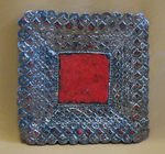 Talerz czerwono - złoty 1341