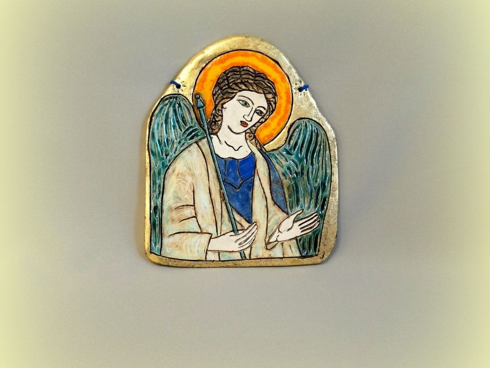 Ikona ceramiczna św. Gabriela Archanioła  nr g/p3
