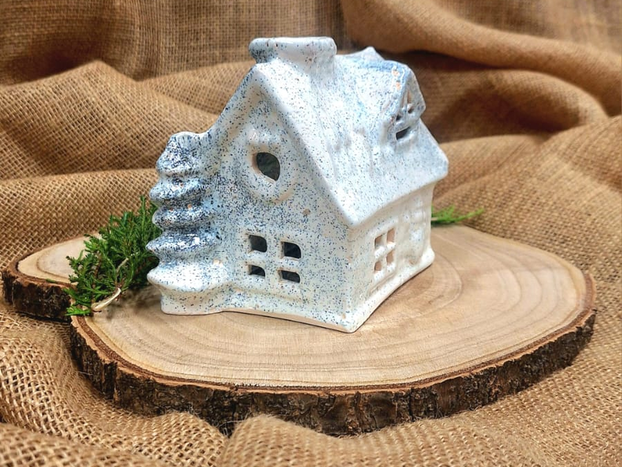 Lampion ceramiczny - domek / Nr artykułu: C-16/12/25/Ł