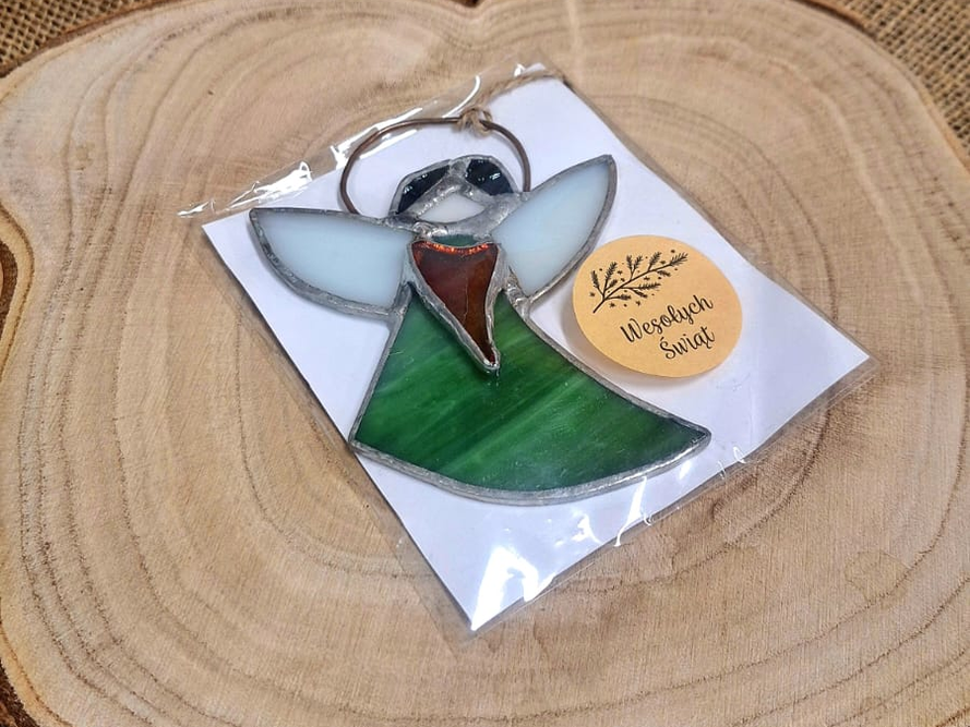 Zawieszka witrażowa "anioł" / Nr artykułu: W-20/10/25/Ł