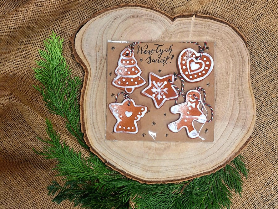 Ceramiczne ozdoby choinkowe (zest.) / Nr artykułu: C-2/12/25/Ł