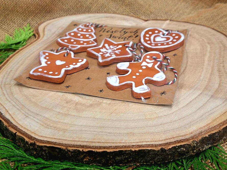 Ceramiczne ozdoby choinkowe (zest.) / Nr artykułu: C-2/12/25/Ł