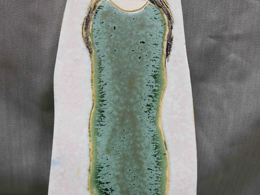 Anioł ceramiczny zielony 1312