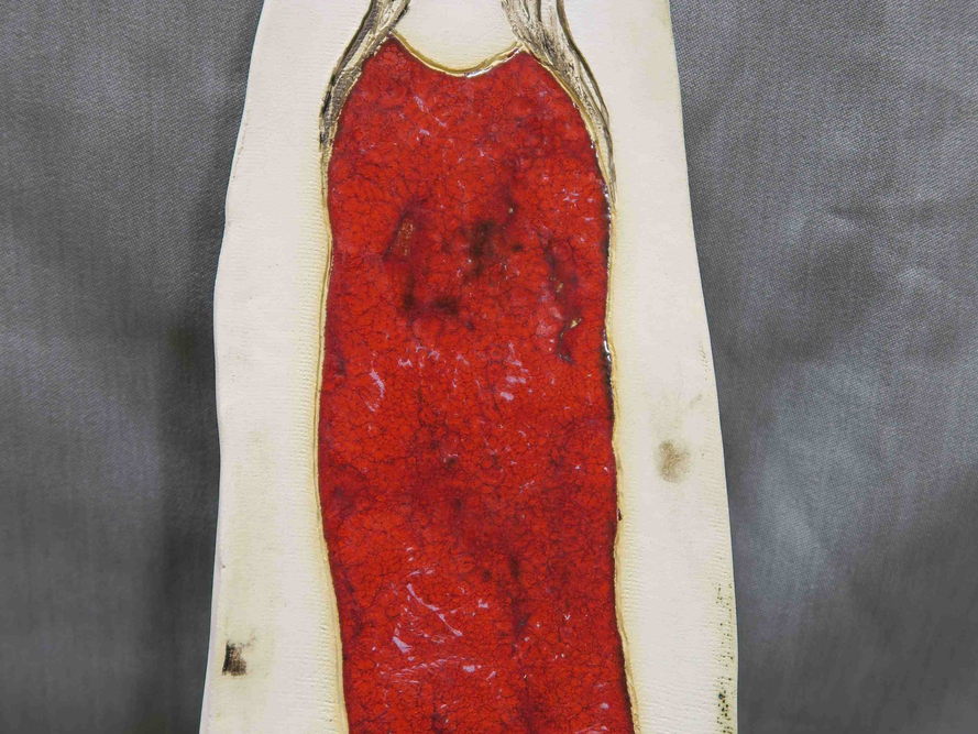 Anioł ceramiczny czerwony 1314
