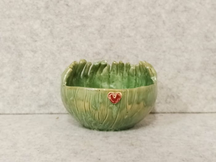 Miska ceramiczna zielona